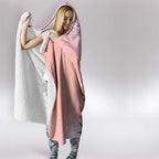 Australia Christmas Pink Cockatoo with Banksia Hooded Blanket Coral Pink - Aussie Hoodie
