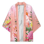 Australia Christmas Pink Cockatoo with Banksia Kimono Coral Pink - Aussie Hoodie