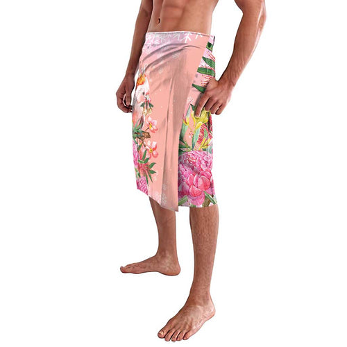 Australia Christmas Pink Cockatoo with Banksia Lavalava Coral Pink - Aussie Hoodie