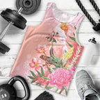 Australia Christmas Pink Cockatoo with Banksia Men Tank Top Coral Pink - Aussie Hoodie