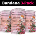 Australia Christmas Pink Cockatoo with Banksia Neck Gaiter Coral Pink - Aussie Hoodie