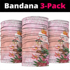 Australia Christmas Pink Cockatoo with Banksia Neck Gaiter Coral Pink - Aussie Hoodie