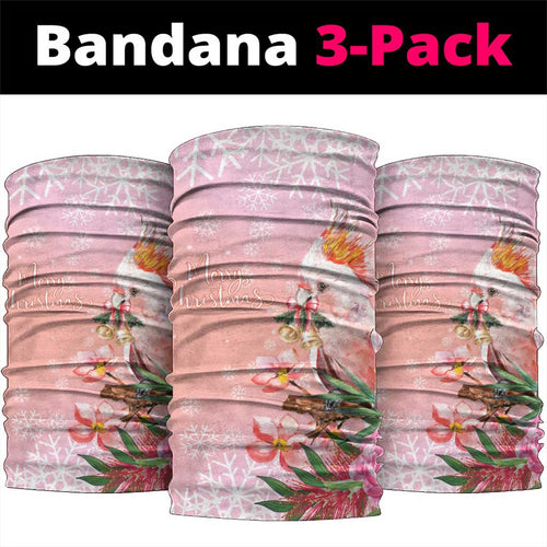 Australia Christmas Pink Cockatoo with Banksia Neck Gaiter Coral Pink - Aussie Hoodie