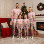 Australia Christmas Pink Cockatoo with Banksia Christmas Pajama Set Coral Pink - Aussie Hoodie