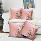 Australia Christmas Pink Cockatoo with Banksia Pillow Cover Coral Pink - Aussie Hoodie