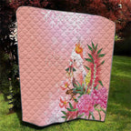 Australia Christmas Pink Cockatoo with Banksia Quilt Coral Pink - Aussie Hoodie