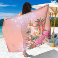 Australia Christmas Pink Cockatoo with Banksia Sarong Coral Pink - Aussie Hoodie
