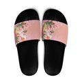 Australia Christmas Pink Cockatoo with Banksia Slide Sandals Coral Pink - Aussie Hoodie