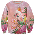 Australia Christmas Pink Cockatoo with Banksia Sweatshirt Coral Pink - Aussie Hoodie