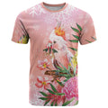 Australia Christmas Pink Cockatoo with Banksia T Shirt Coral Pink - Aussie Hoodie