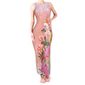 Australia Christmas Pink Cockatoo with Banksia Tank Maxi Dress Coral Pink - Aussie Hoodie