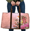 Australia Christmas Pink Cockatoo with Banksia Travel Bag Coral Pink - Aussie Hoodie