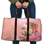 Australia Christmas Pink Cockatoo with Banksia Travel Bag Coral Pink - Aussie Hoodie