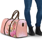 Australia Christmas Pink Cockatoo with Banksia Travel Bag Coral Pink - Aussie Hoodie