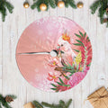 Australia Christmas Pink Cockatoo with Banksia Tree Skirt Coral Pink - Aussie Hoodie