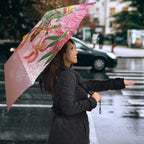 Australia Christmas Pink Cockatoo with Banksia Umbrella Coral Pink - Aussie Hoodie