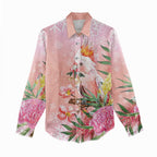 Australia Christmas Pink Cockatoo with Banksia Women Casual Shirt Coral Pink - Aussie Hoodie