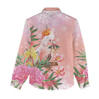 Australia Christmas Pink Cockatoo with Banksia Women Casual Shirt Coral Pink - Aussie Hoodie