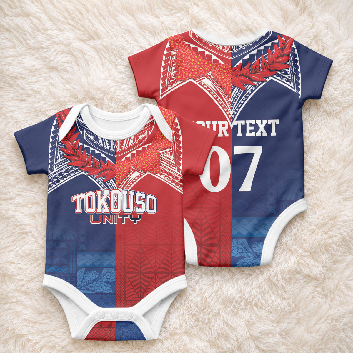 TokoUso Tonga Samoa Brothers Forever Custom Baby Onesie Ulafala and Heilala Unity