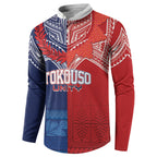 TokoUso Tonga Samoa Brothers Forever Custom Button Sweatshirt Ulafala and Heilala Unity
