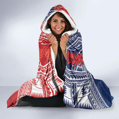 TokoUso Tonga Samoa Brothers Forever Hooded Blanket Ulafala and Heilala Unity