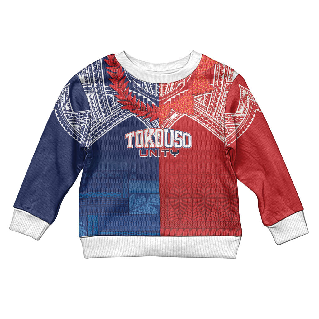 TokoUso Tonga Samoa Brothers Forever Custom Kid Ugly Christmas Sweater Ulafala and Heilala Unity