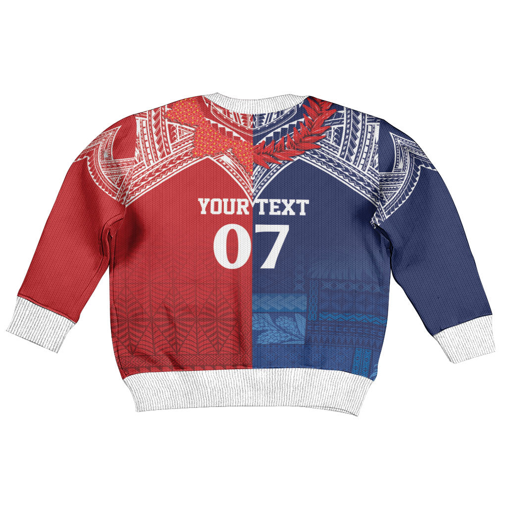 TokoUso Tonga Samoa Brothers Forever Custom Kid Ugly Christmas Sweater Ulafala and Heilala Unity