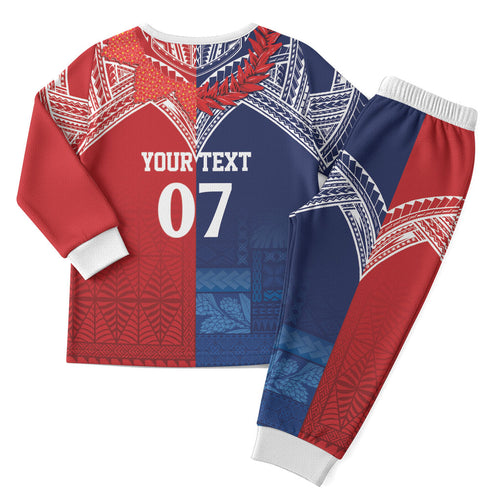 TokoUso Tonga Samoa Brothers Forever Custom Christmas Pajama Set Ulafala and Heilala Unity