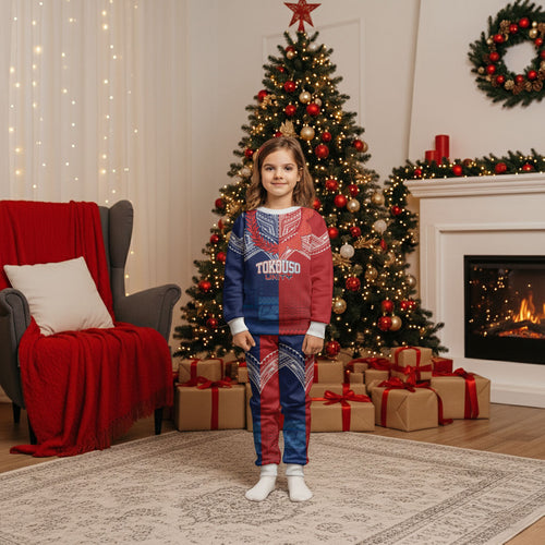 TokoUso Tonga Samoa Brothers Forever Custom Christmas Pajama Set Ulafala and Heilala Unity
