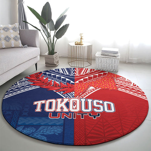 TokoUso Tonga Samoa Brothers Forever Round Carpet Ulafala and Heilala Unity