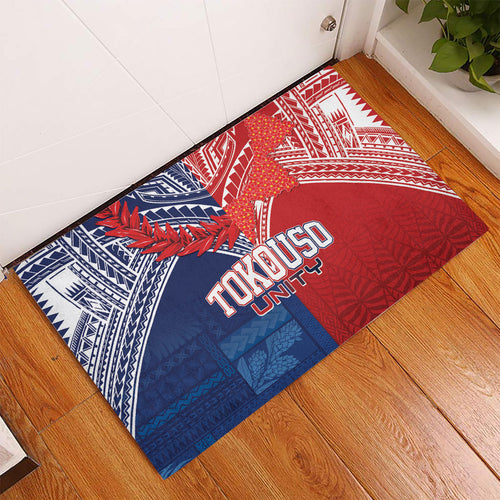 TokoUso Tonga Samoa Brothers Forever Rubber Doormat Ulafala and Heilala Unity