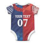 TokoUso Custom Tonga and Samoa Baby Onesie Warriors War Clubs