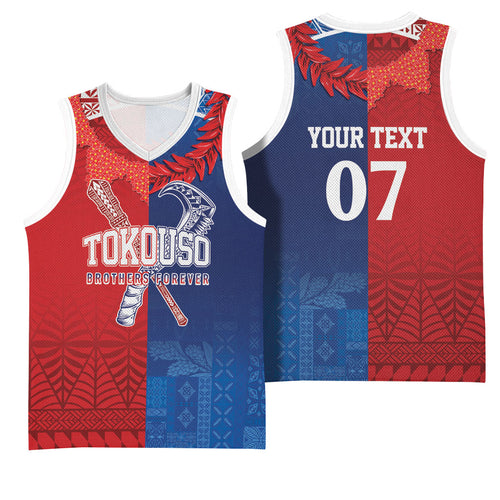 TokoUso Custom Tonga and Samoa Basketball Jersey Warriors War Clubs