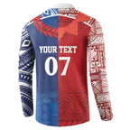 TokoUso Custom Tonga and Samoa Button Sweatshirt Warriors War Clubs