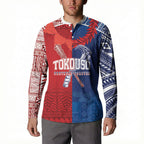 TokoUso Custom Tonga and Samoa Button Sweatshirt Warriors War Clubs