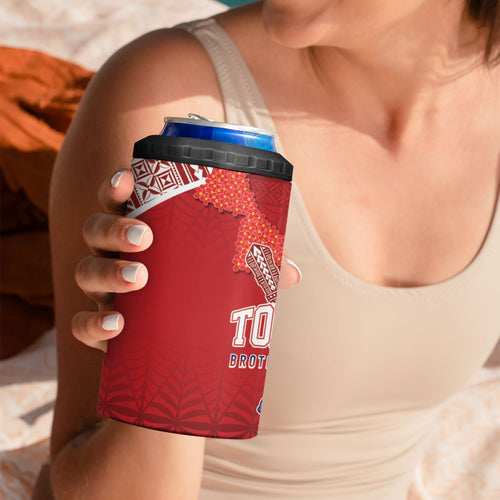 TokoUso Tonga and Samoa 4 in 1 Can Cooler Tumbler Warriors War Clubs