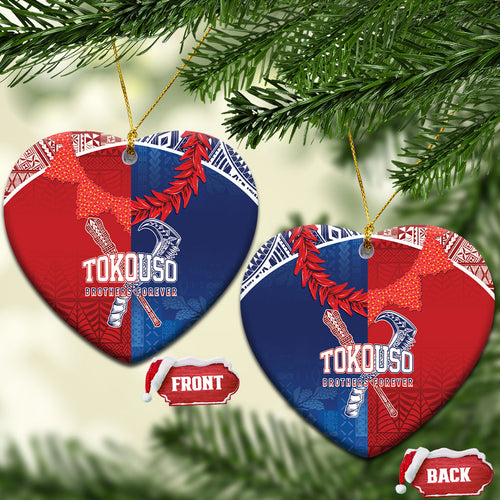 TokoUso Tonga and Samoa Ceramic Ornament Warriors War Clubs