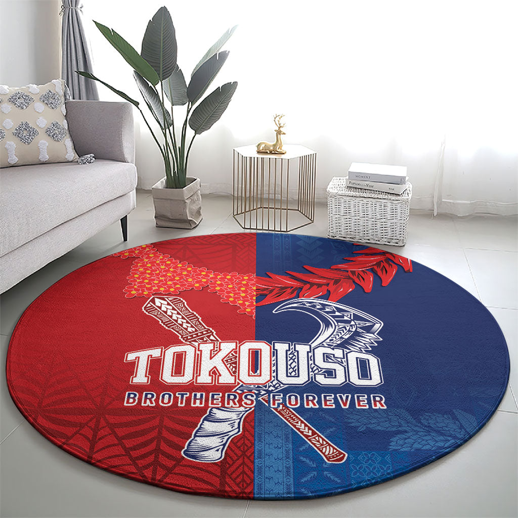 TokoUso Tonga and Samoa Round Carpet Warriors War Clubs
