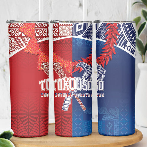 TokoUso Tonga and Samoa Skinny Tumbler Warriors War Clubs