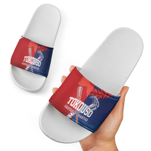 TokoUso Tonga and Samoa Slide Sandals Warriors War Clubs