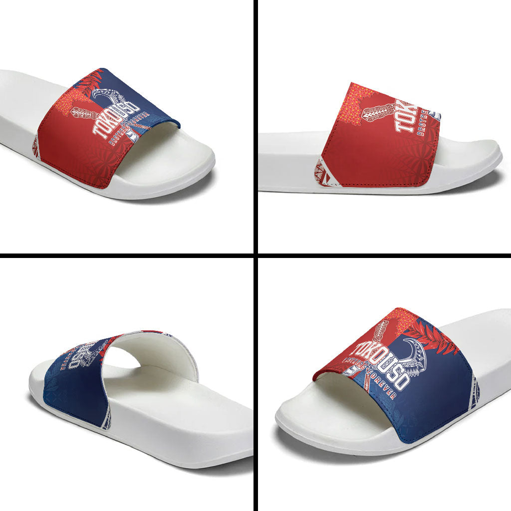 TokoUso Tonga and Samoa Slide Sandals Warriors War Clubs