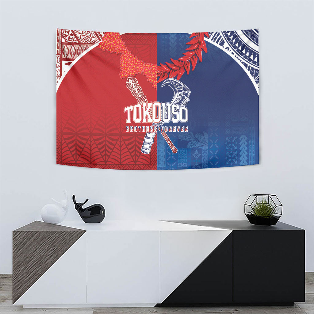 TokoUso Tonga and Samoa Tapestry Warriors War Clubs