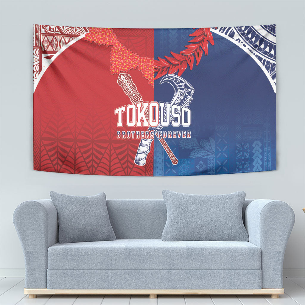 TokoUso Tonga and Samoa Tapestry Warriors War Clubs