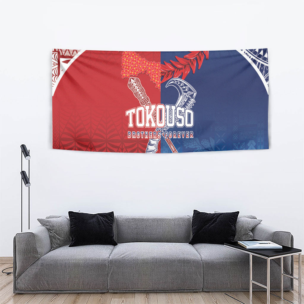 TokoUso Tonga and Samoa Tapestry Warriors War Clubs