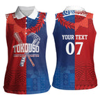 TokoUso Custom Tonga and Samoa Women Sleeveless Polo Shirt Warriors War Clubs