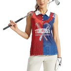 TokoUso Custom Tonga and Samoa Women Sleeveless Polo Shirt Warriors War Clubs