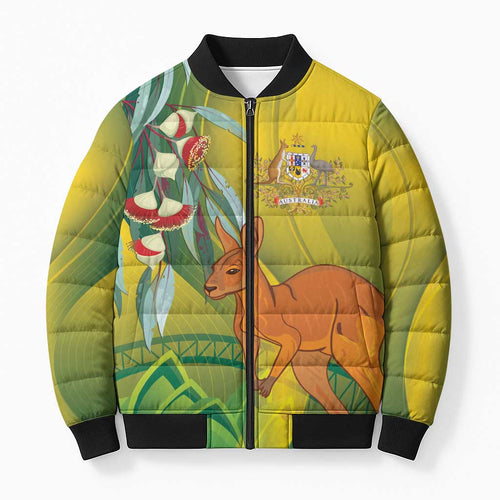 Australia Day Special Bomber Puffer Jacket - Aussie Hoodie