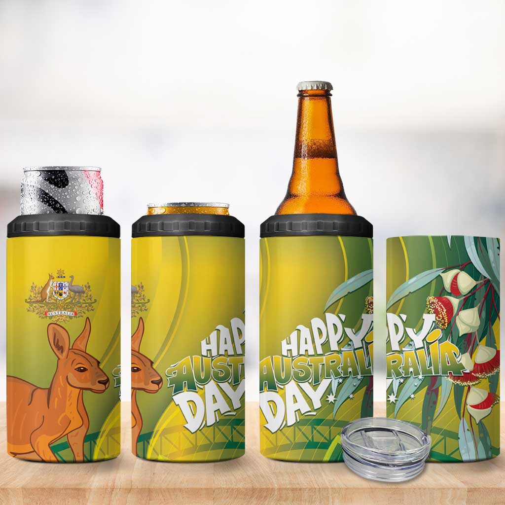 Australia Day Special 4 in 1 Can Cooler Tumbler - Aussie Hoodie