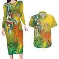 Australia Day Special Couples Matching Long Sleeve Bodycon Dress and Hawaiian Shirt - Aussie Hoodie