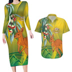 Australia Day Special Couples Matching Long Sleeve Bodycon Dress and Hawaiian Shirt - Aussie Hoodie